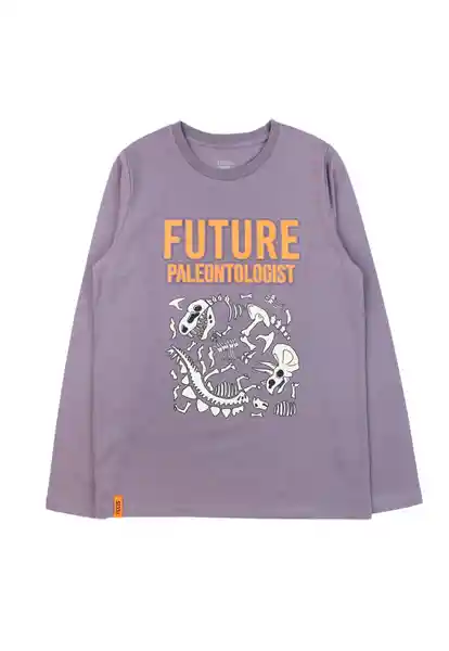 Polera Junior Relieve Day to Day 752 Niño Morado 12 Años Ficcus