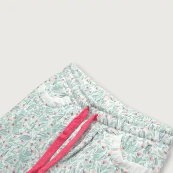 Pantalon Buzo Niña Print Aqua Talla 6M Opaline