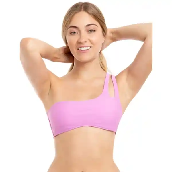 Bikini Con un Hombro Morado Talla M Samia