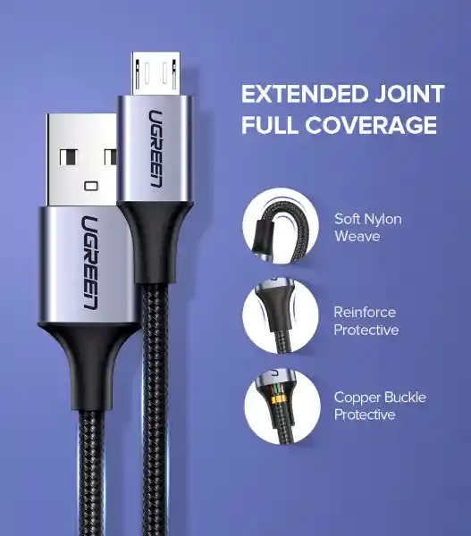 Ugreen Cable Usb-a a Micro Usb Negro Modelo US290