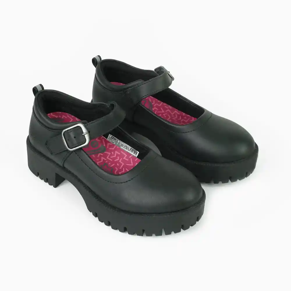Zapatos Reina Escolar De Senior Niña Negra Talla 38