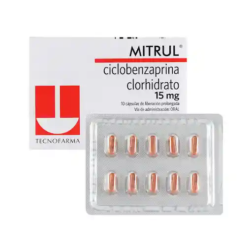 Mitrul Relajante Muscular Cap 15Mg 10