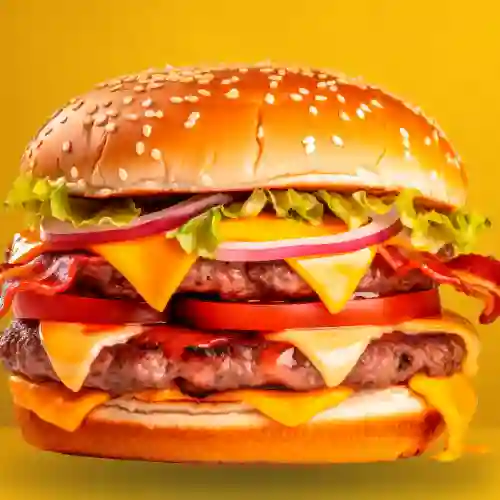 Hamburguesa Doble + Papas