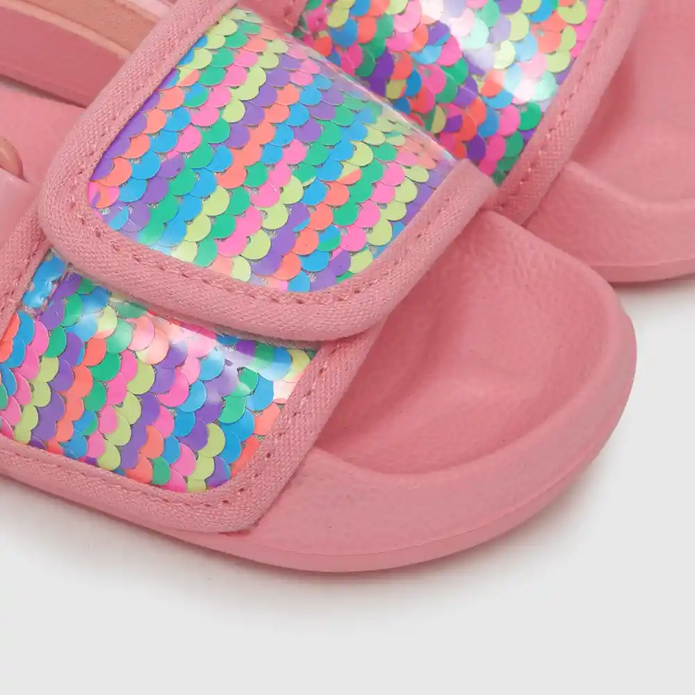 Pantinas Velcro Punta Lúdico De Niña Rosado Talla 23