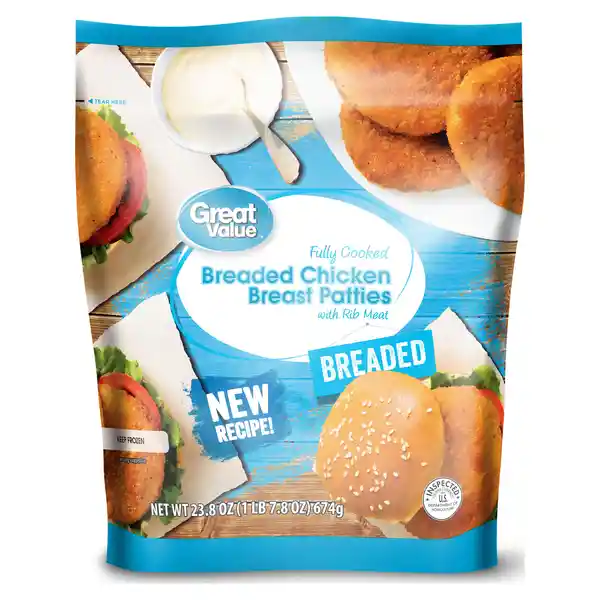 Torta de Pollo Empanizado Great Value