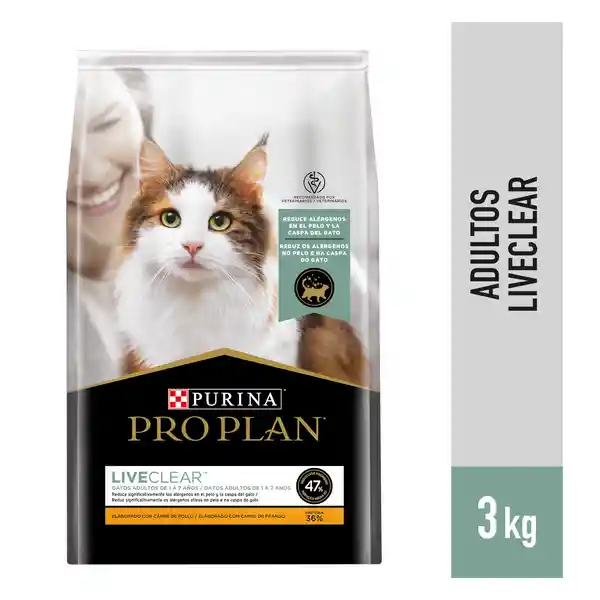 Pro Plan Alimento Para Gatos Adultos Live Clear Carne de Pollo