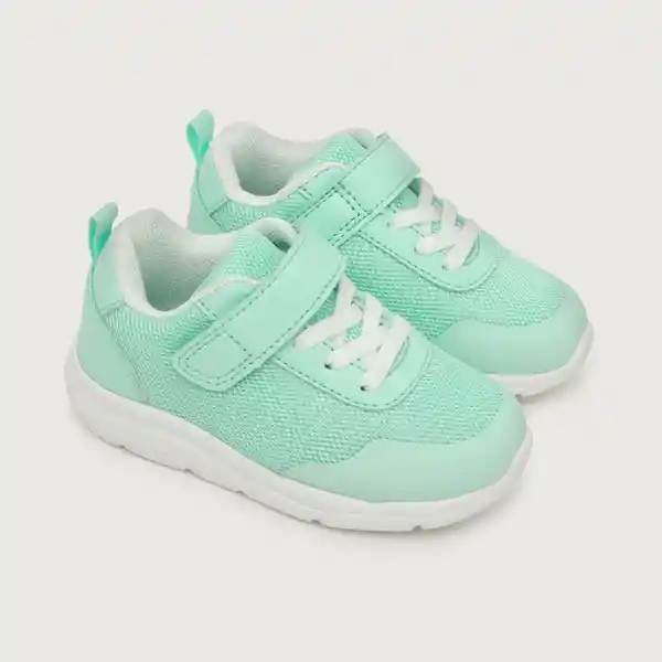 Zapatillas Deportiva Niña Liv Velcro Elástico Aqua T. 20 Opaline