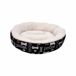 Dreamwell Cama Mascota Redonda Negra