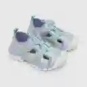 Sandalias Abertura Completa De Niña Gris Talla 21