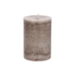 Vela Pilar Aroma Vainilla Gris 7 x 10 cm Casaideas