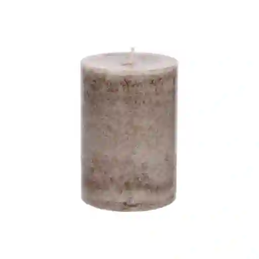 Vela Pilar Aroma Vainilla Gris 7 x 10 cm Casaideas