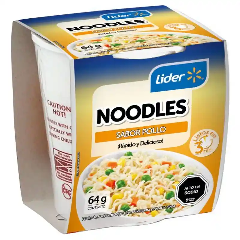 Sopa Instantánea de Pasta Noodles Sabor Pollo Líder