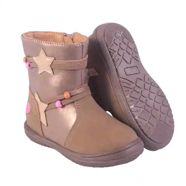 Botas Bebé Niña Color Café Talla 19 Pillin