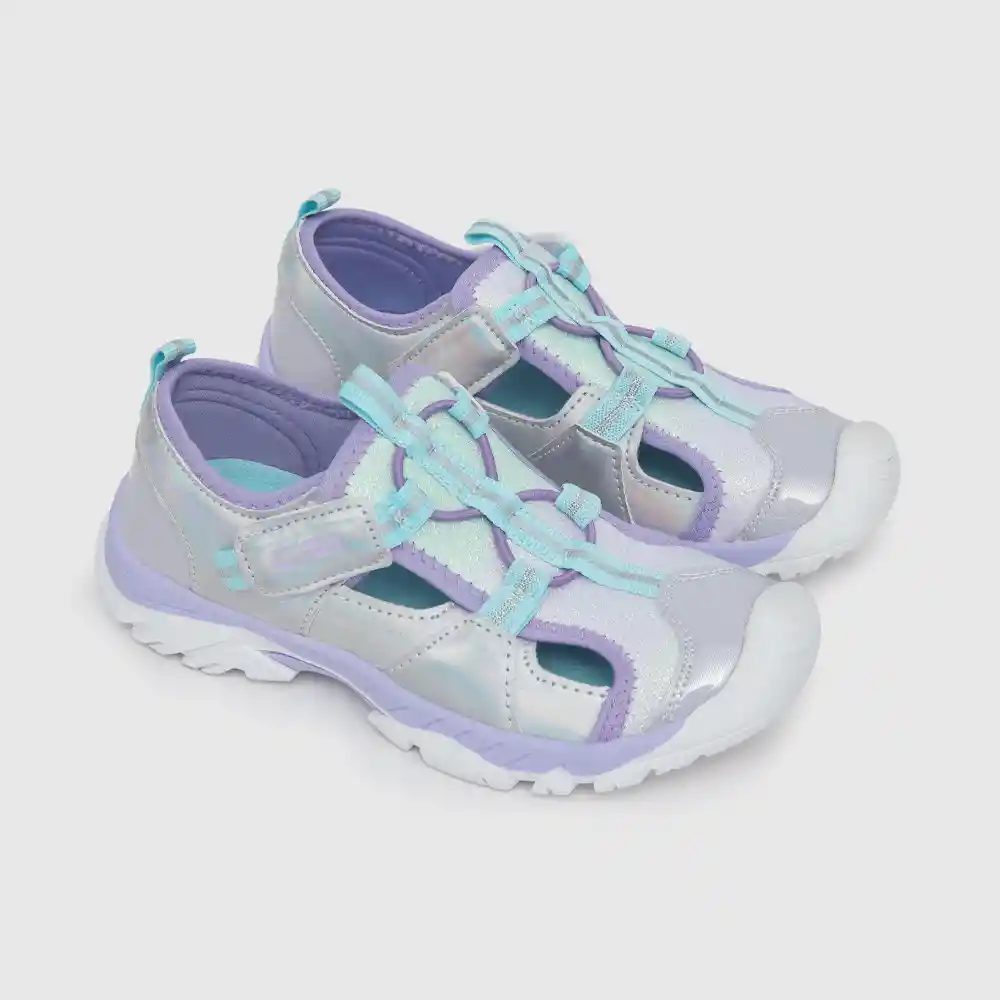 Sandalias Abertura Completa Gris Talla 35