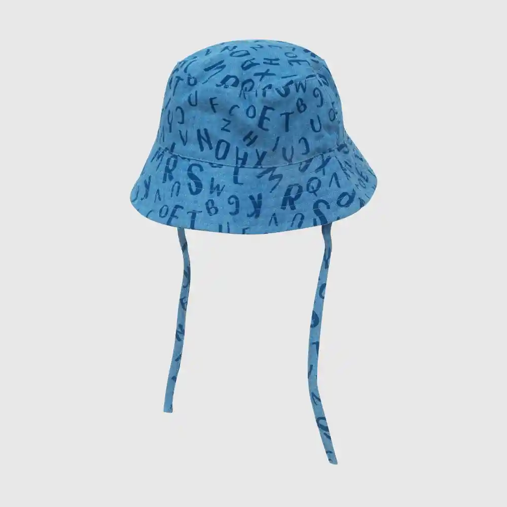 Sombrero Mezclilla Estampada Bebé Niño Azul Talla 6/9m