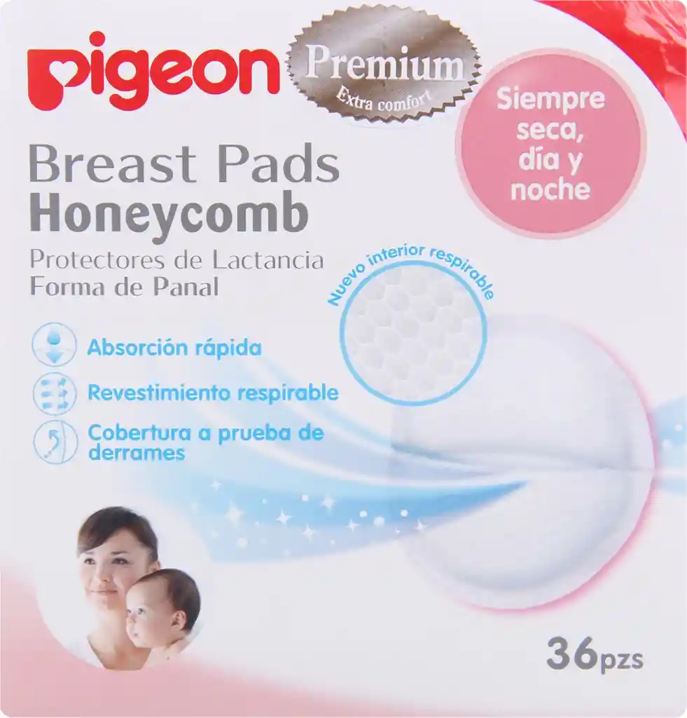 Pigeon Absorbente Leche Honeycomb 36Un