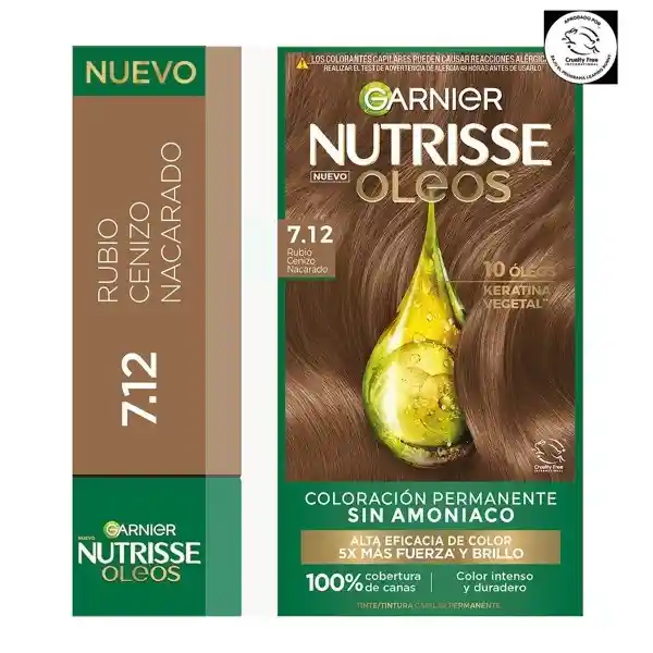 Nutrisse Tintura Oleos Rubio Nacarado 7.12