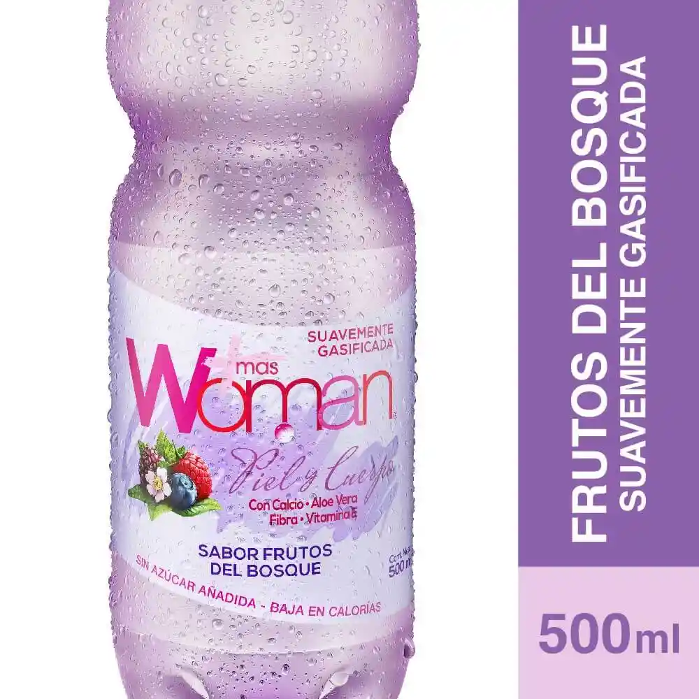 Más Woman Agua Saborizada y Gasificada Frutos del Bosque