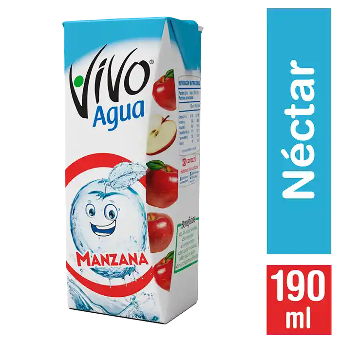 Vivo Agua Saborizada Con Jugo Manzana Desechable