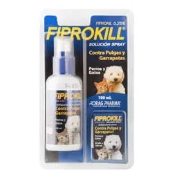 Fiprokill Antiparasitario En Spray Externo Perros Y Gatos100Ml