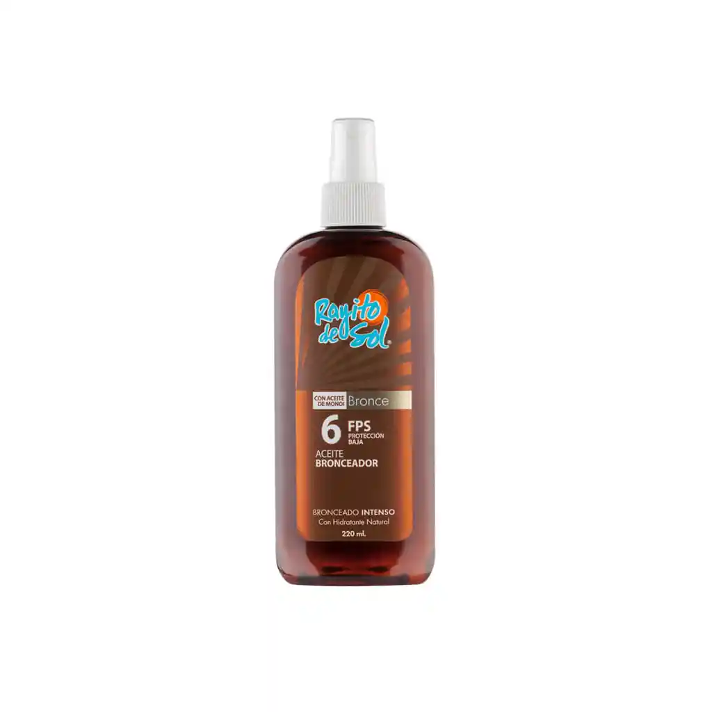  Rayito De Sol Aceite Bronceador Con Fps 6 