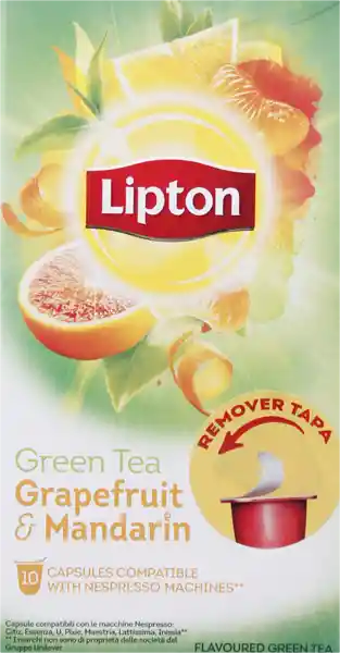 Lipton Te Verde Capsulas Mandarina 10 Bolsitas