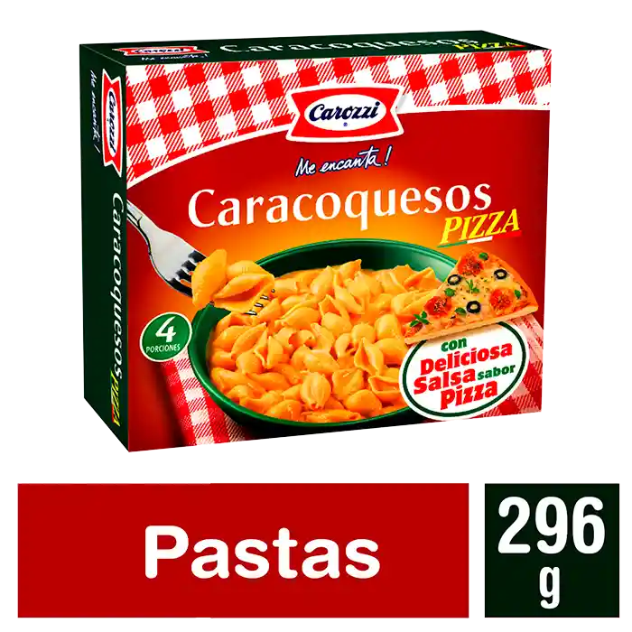 Carozzi Pastas Caracoquesos Salsa Sabor Pizza