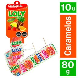 Ambrosoli Caramelo Loly Fruta Tira 10 Un