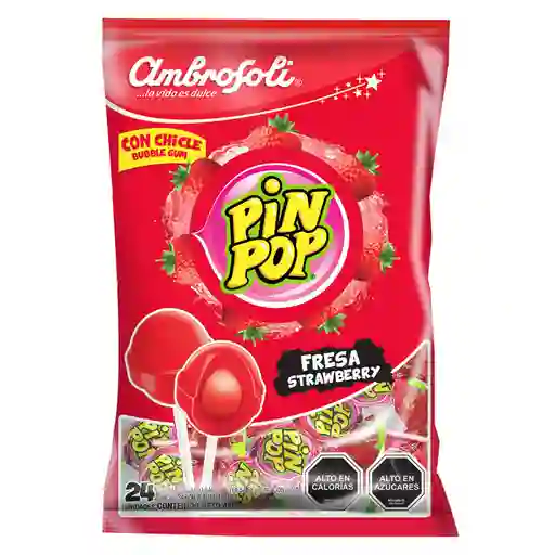 Ambrosoli Caramelo Pin Pop Fresa