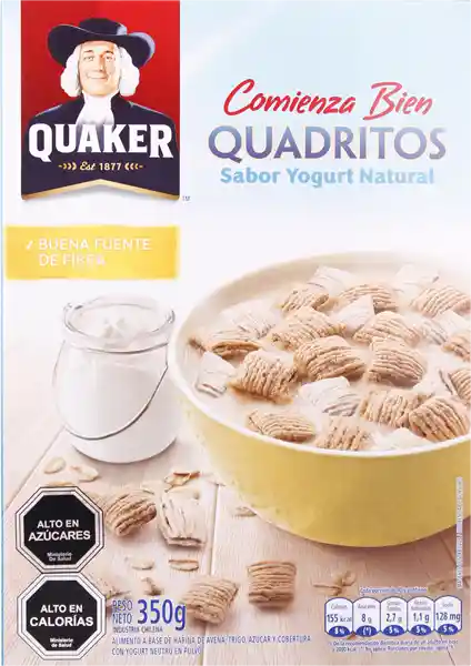 Quaker Cereal Quadritos Sabor Yogurt Natural