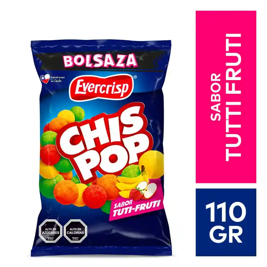 Evercrisp Cereal Chis Pop Sabor Tutti Frutti