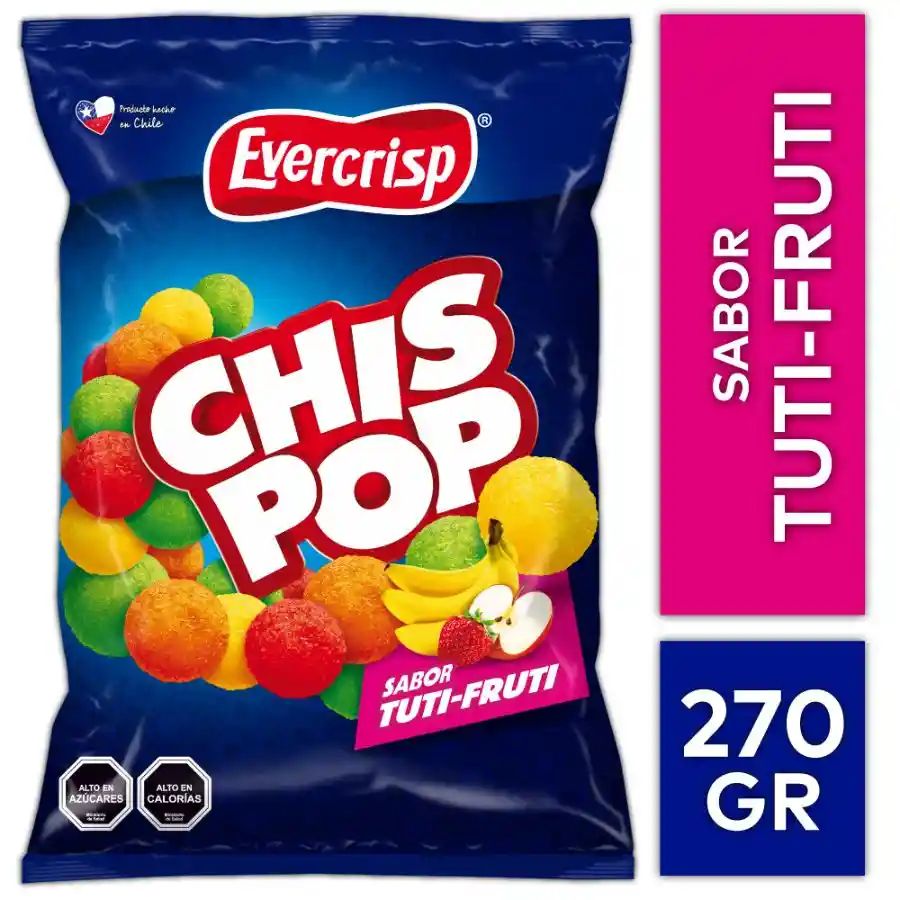 Evercrisp Cereal Chis Pop Sabor Tuti Frutti