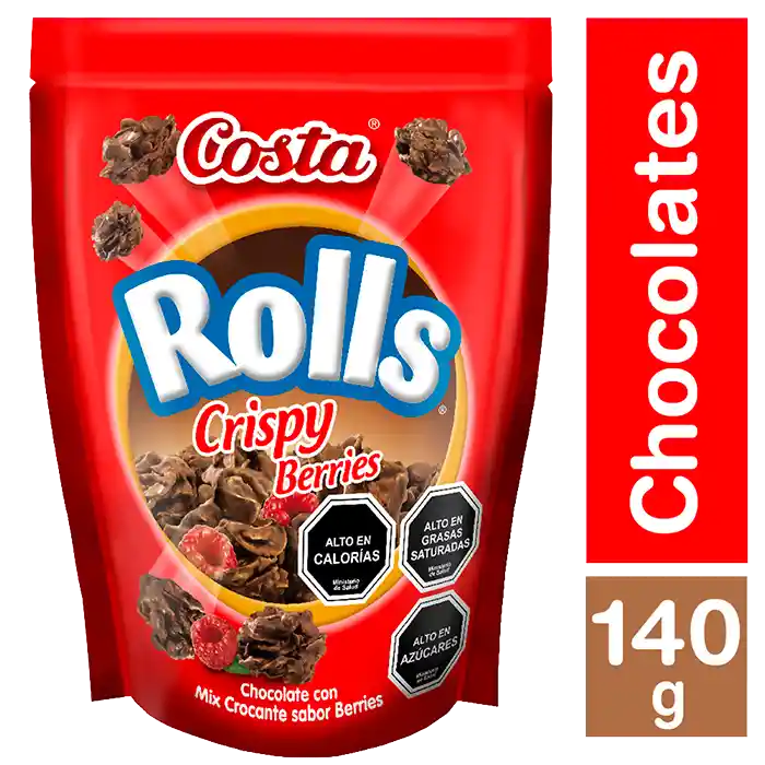 Rolls Chocolate con Mix Crocante Sabor a Berries