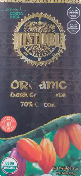 Historia 1942 Chocolate Organico 70% Cacao