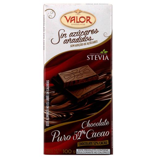 Chocolate Valor Puro Sin Azúcar 100 g en Jumbo Las Condes