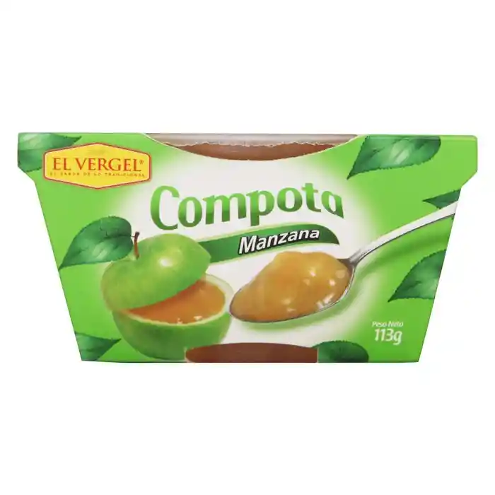 Compota Fruta El Vergel P-5 Manzana