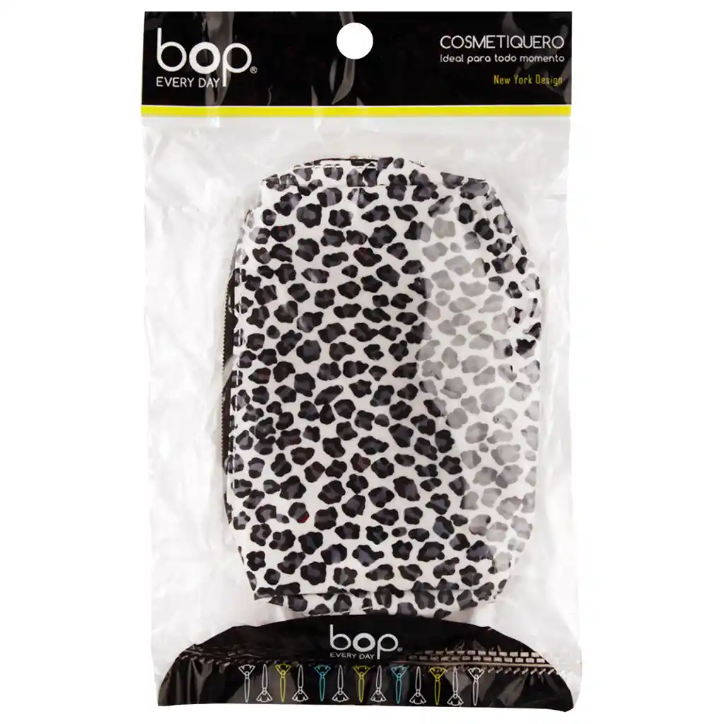 Bop Cosmetiquero Leopardo Negro Blanco