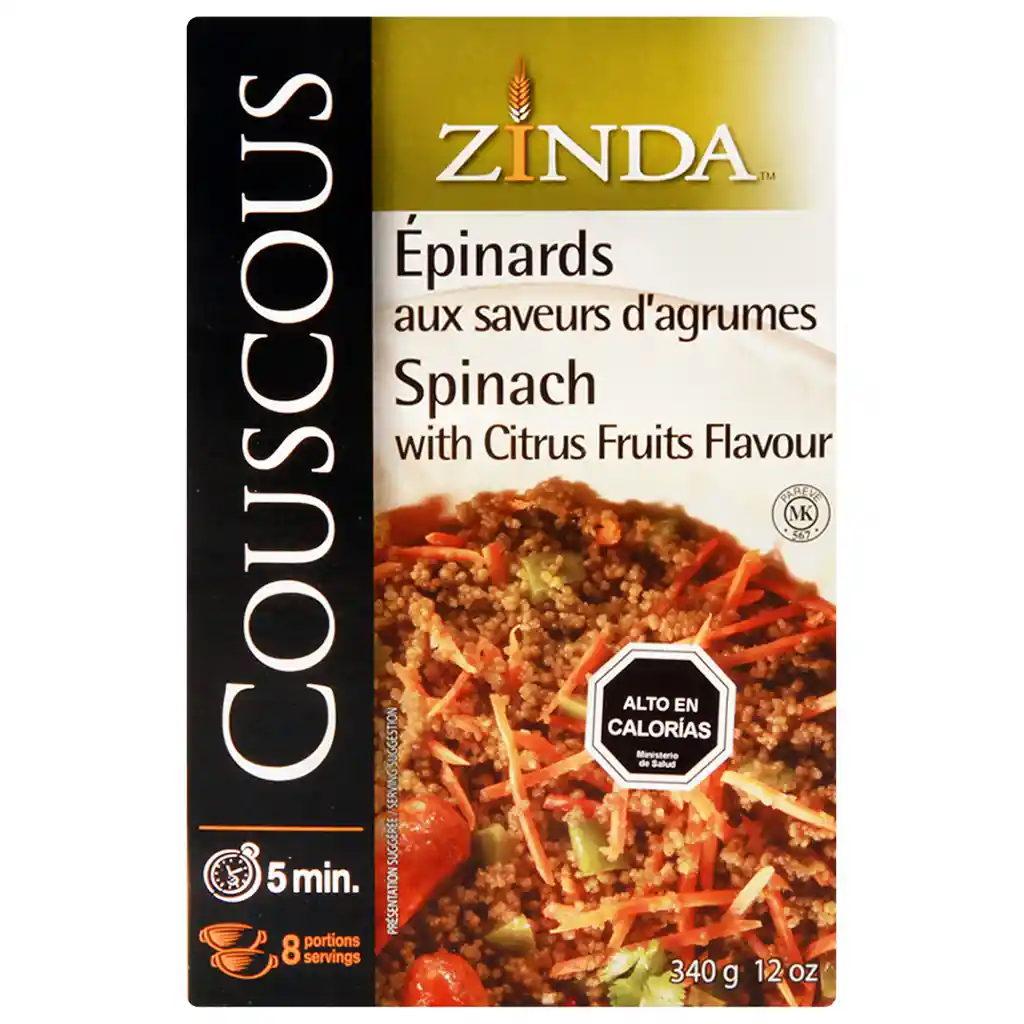 Zinda Couscous Espinacas