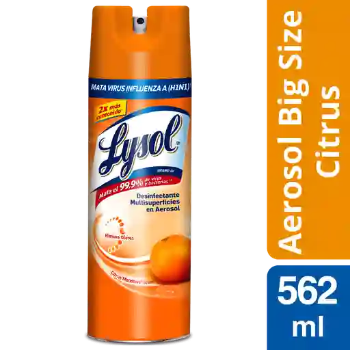 Lysol Desinfectante en Aerosol Citrus 562ml