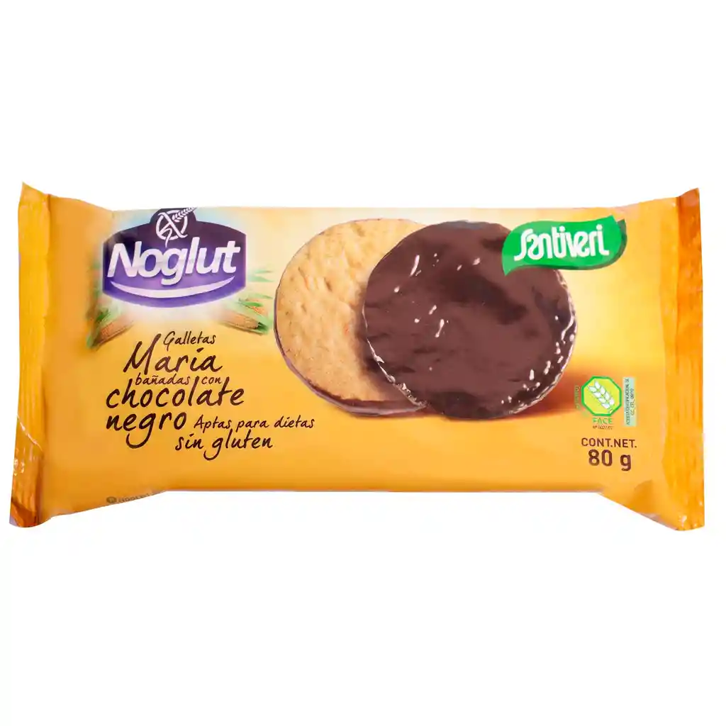 Noglut Santiveri Galleta Maria Banadas Con Chocolate