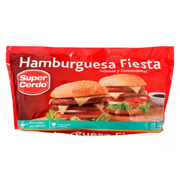Super Cerdo Hamburguesa Fiesta 24 Un
