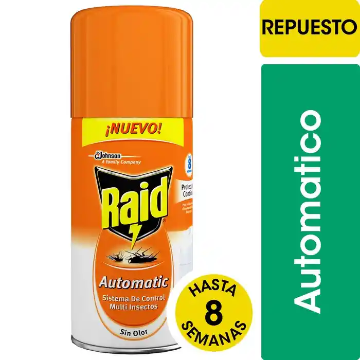 Raid Insecticida Automatic Repuesto 291 Ml