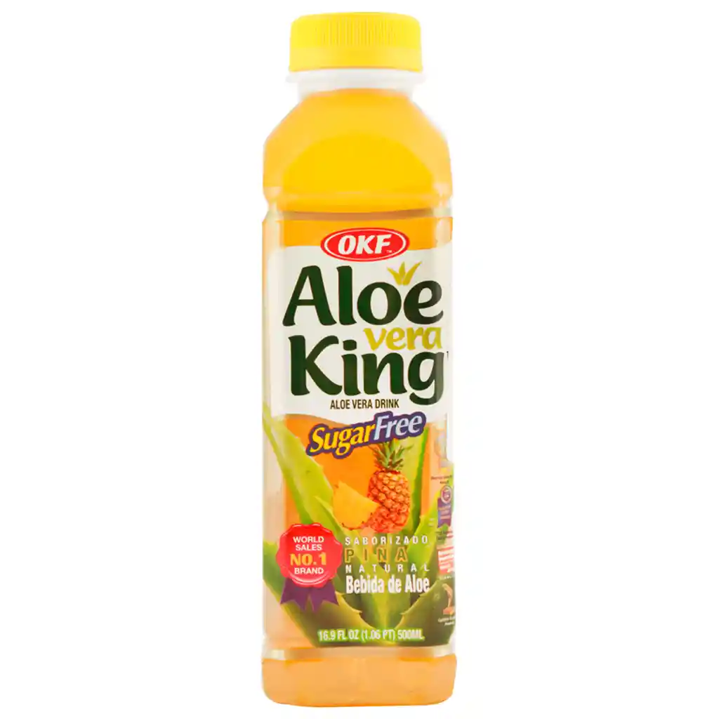 OKF Bebida de Aloe Saborizado Piña Natural sin Azúcar