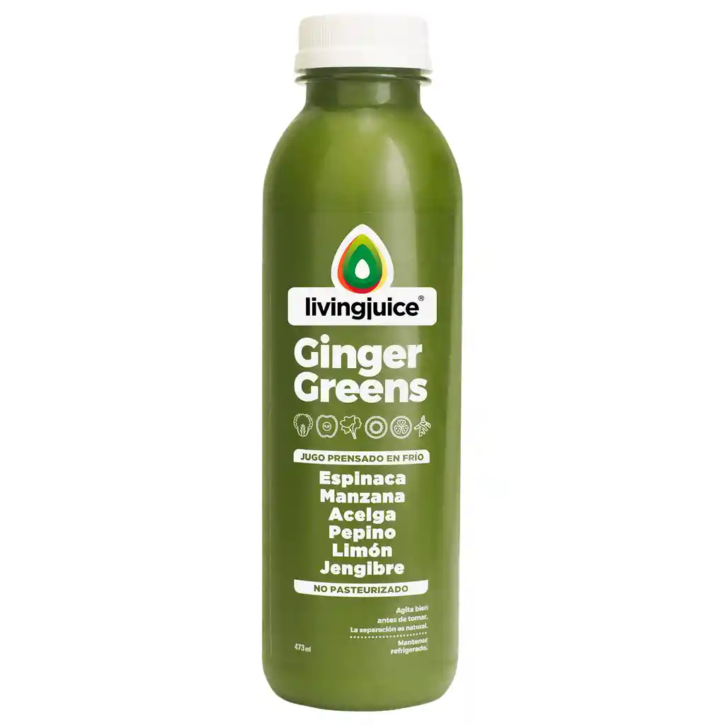 Livingjuice Jugo Ginger Greens