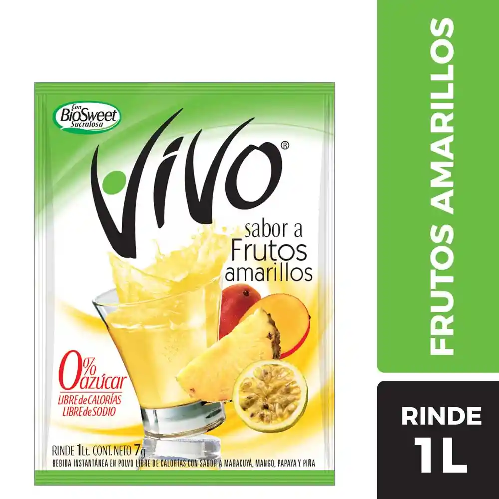 Vivo Pack 6 Unidade S Jugo En Polvo Frutos Amarillos