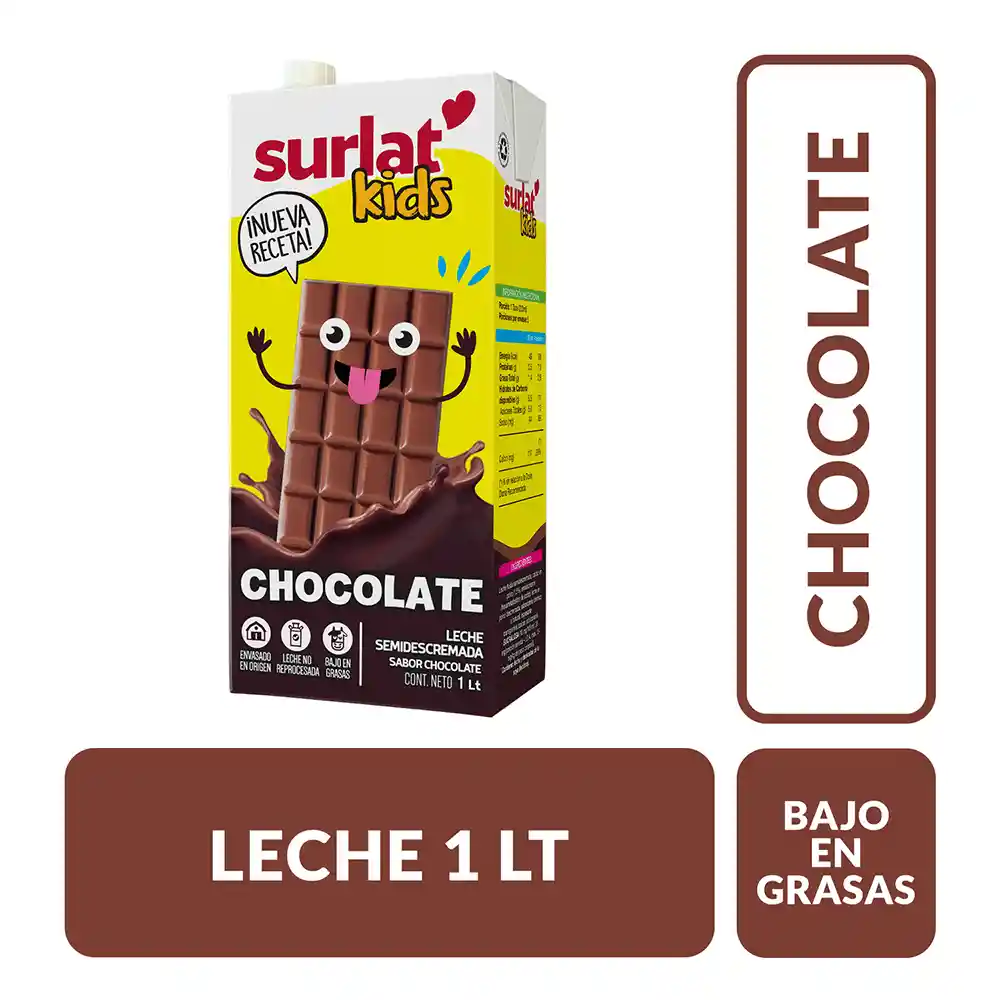 Surlat Leche Kids Semidescremada Chocolate Caja