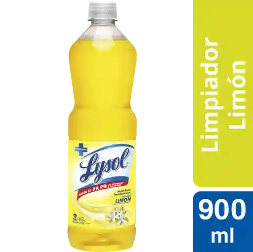 Lysol Limpiador Líquido Desinfectante Limón 900ml