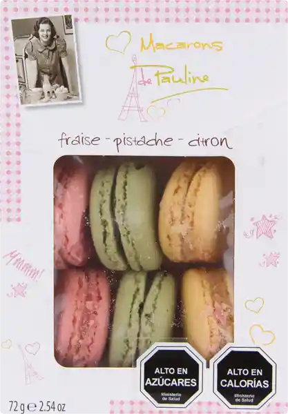 Macarons D'Haubry Fresa Pistacho y Limón 72 g