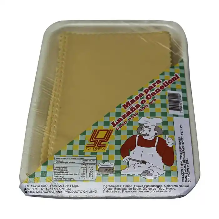 Di Trevi masa para lasaña o canelloni