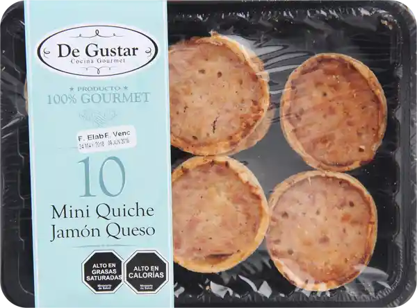 Degustar Mini Quiche Jamon Y Queso